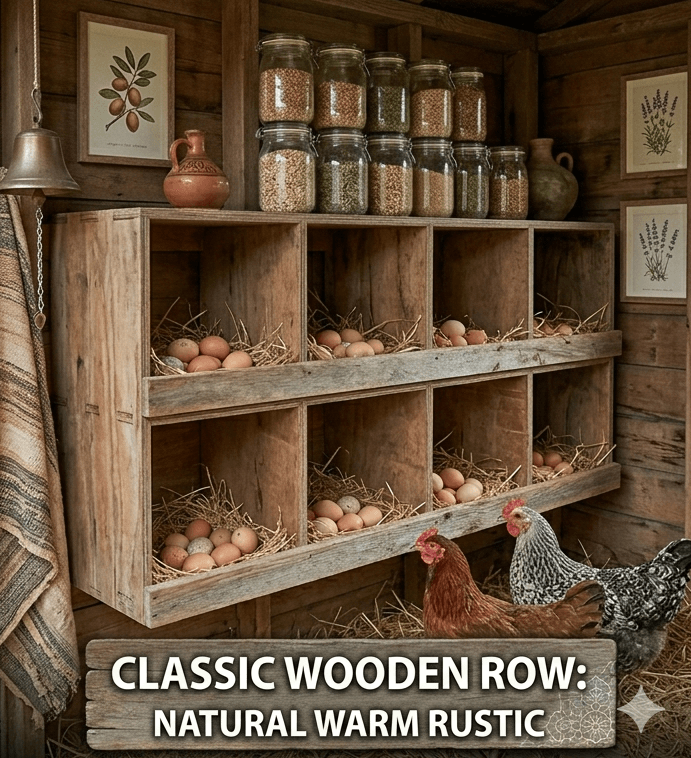 Classic Wooden Row for backyard chickens