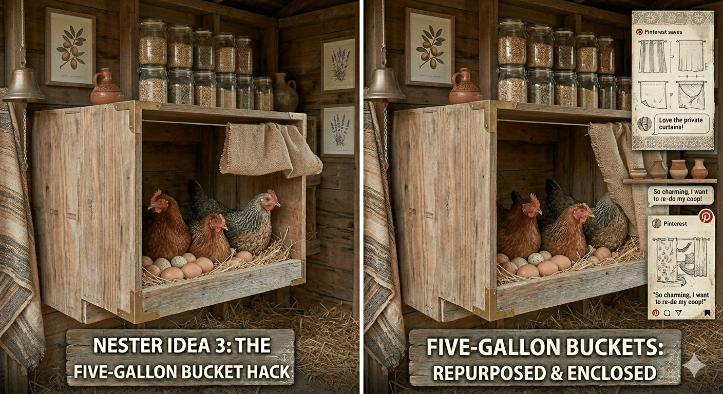 Curtained Box for backyard chickens