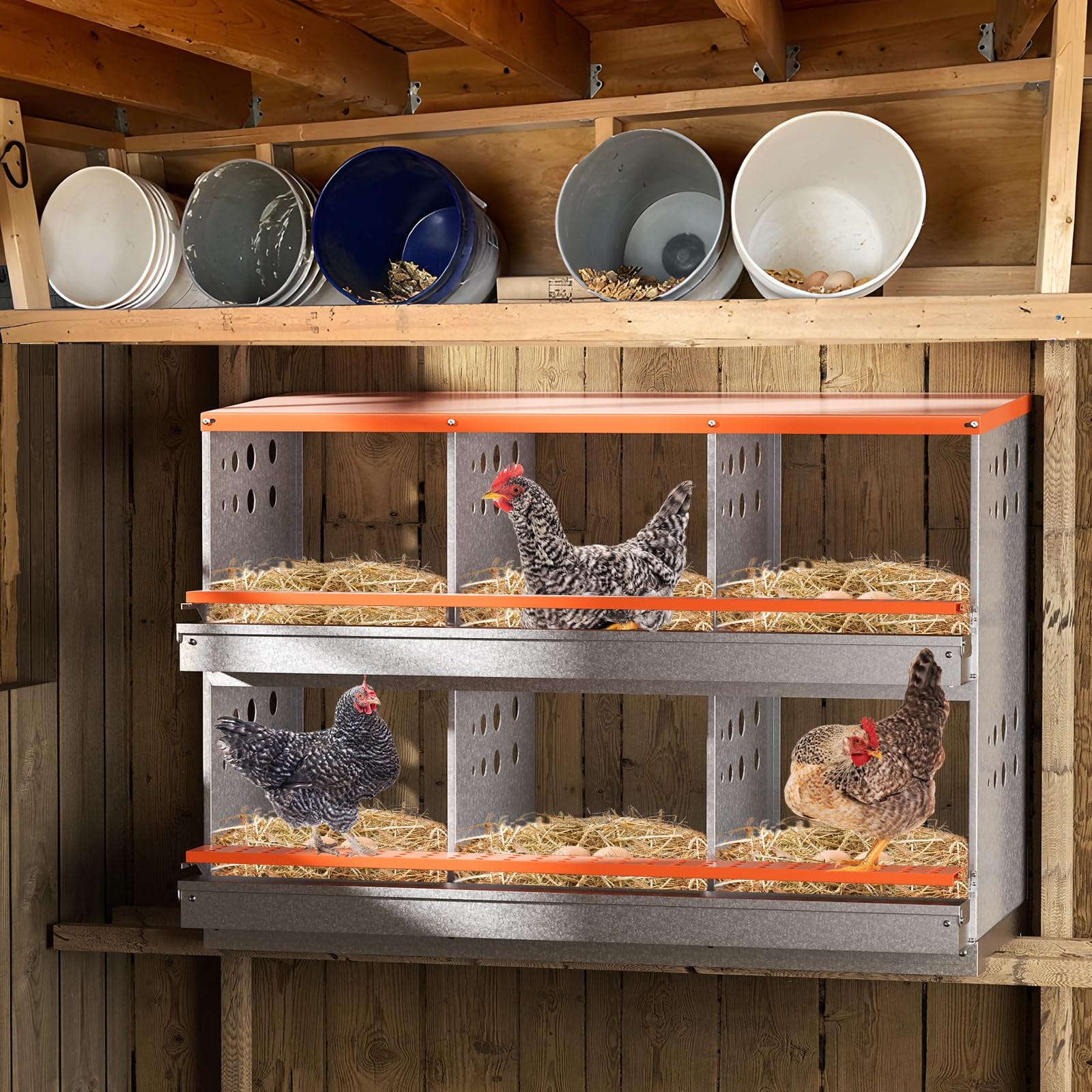 Herb-Lined Box for backyard chickens
