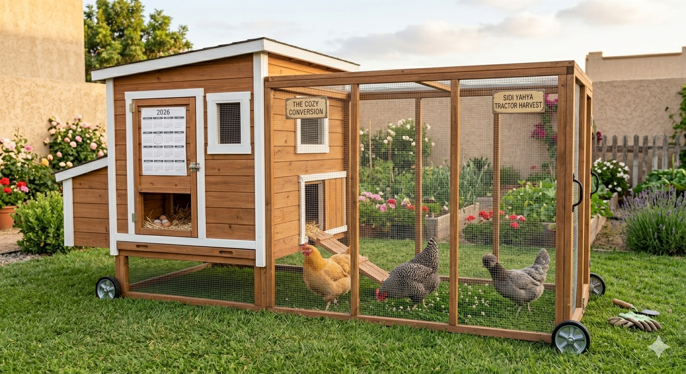 Compact chicken coop for a small backyard