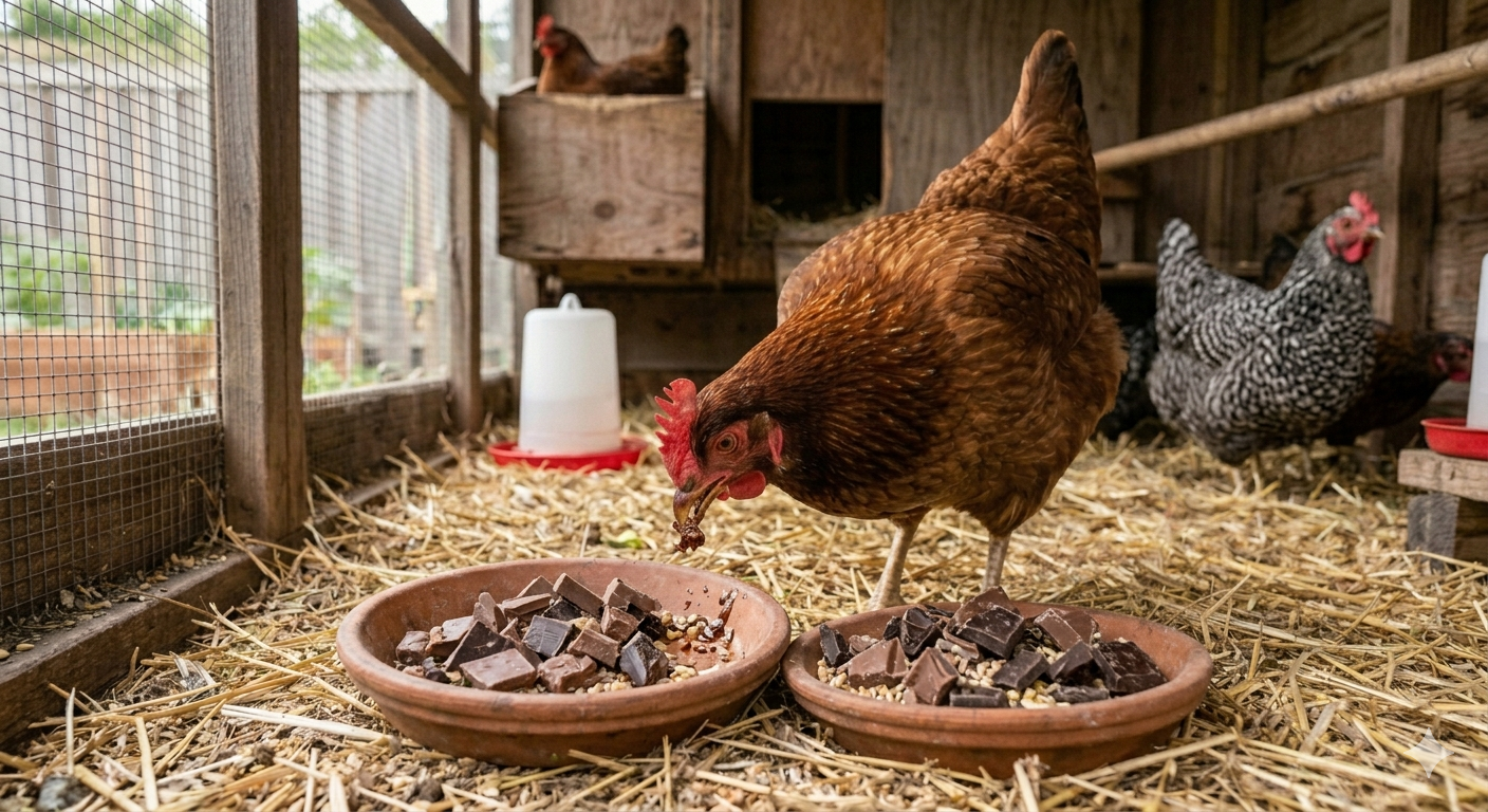 Chocolate for backyard chickens