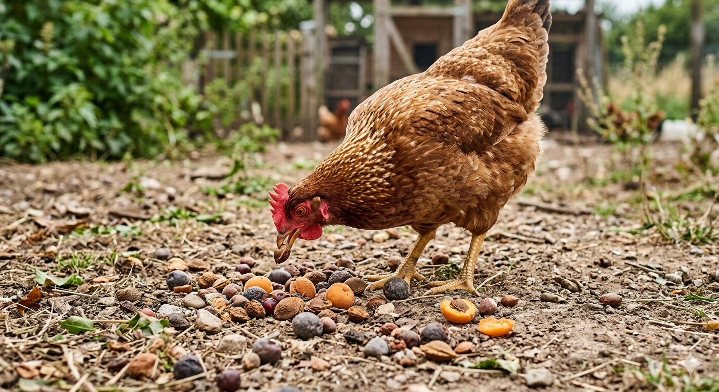 Fruit Pits for backyard chickens