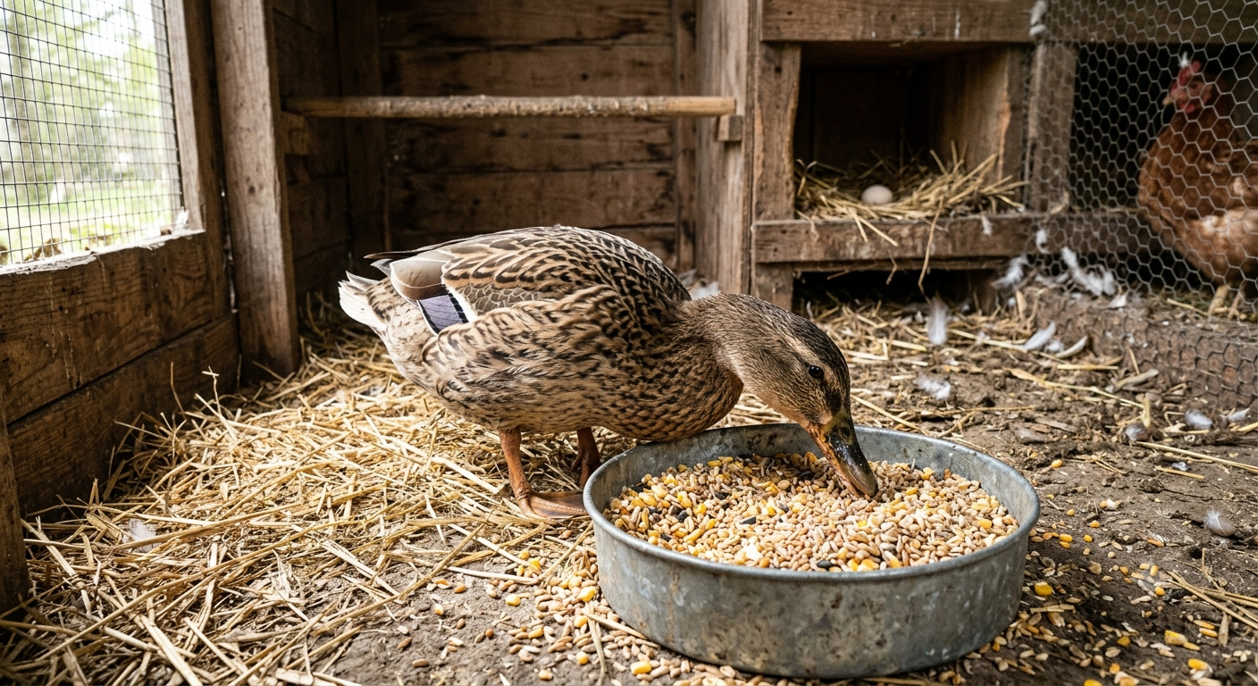 Grains for backyard ducks