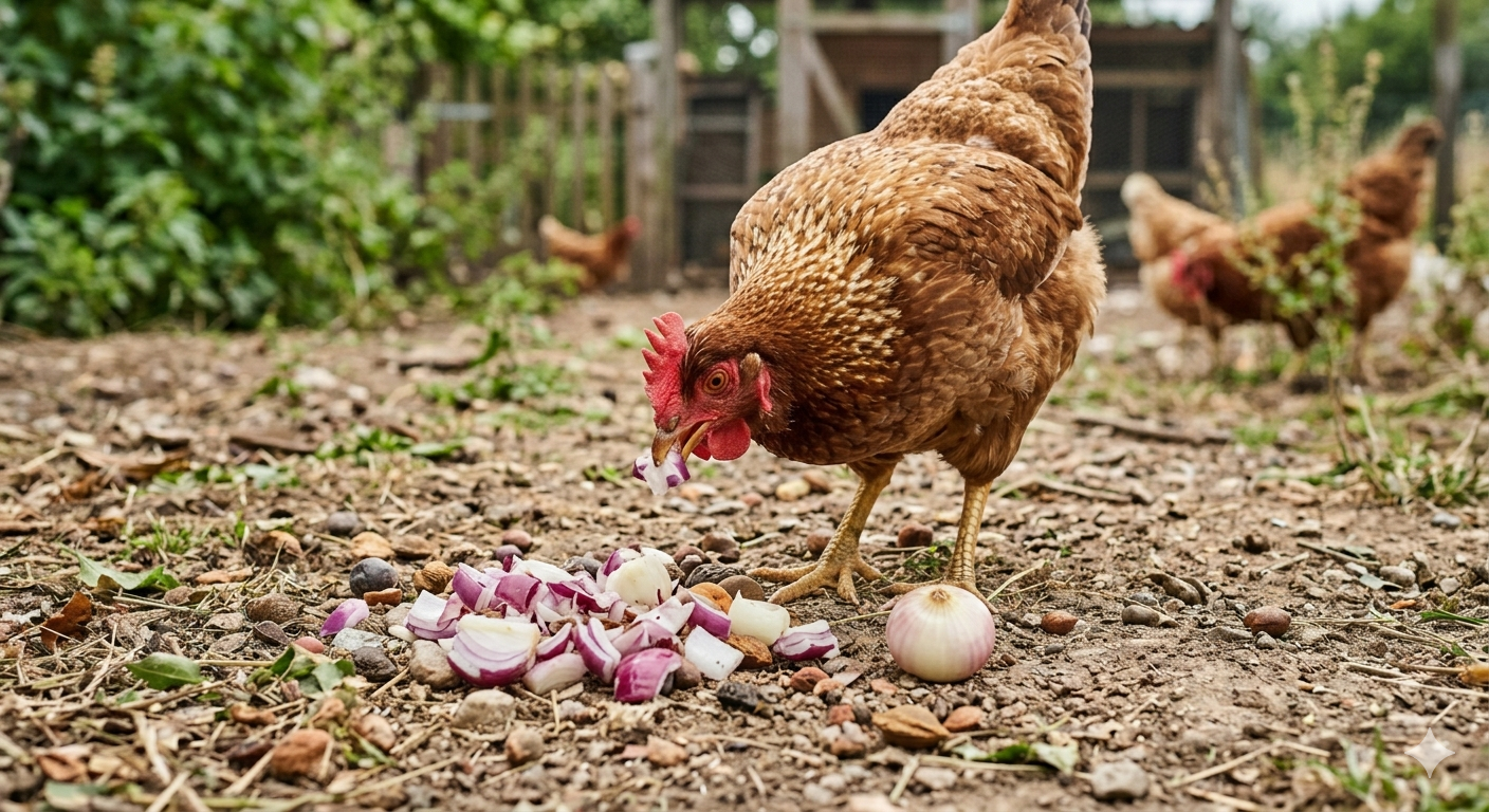 Onions for backyard chickens