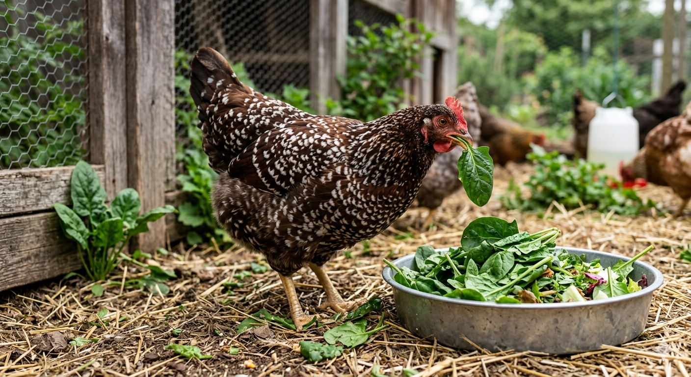 Spinach for backyard chickens