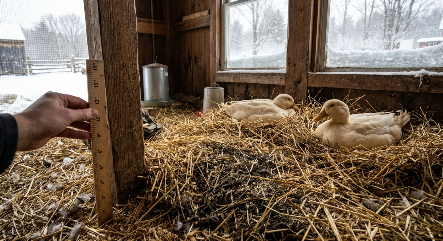 Bedding Depth for backyard ducks