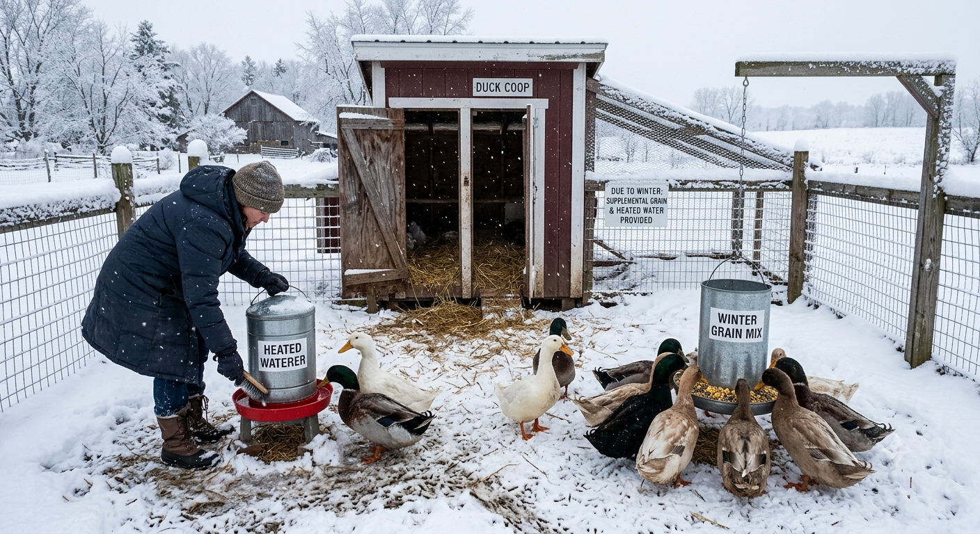 Supplemental Feeding Adjustments for backyard ducks