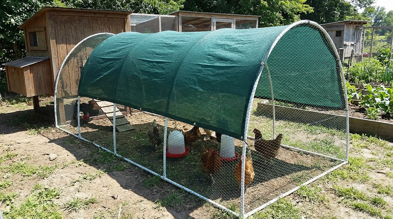 Plan 3: The Covered Hoop Run With Shade Cloth