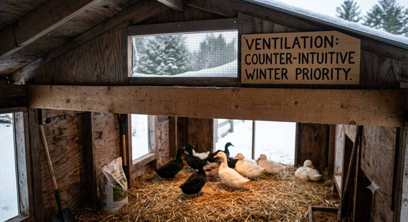 Ventilation for backyard ducks