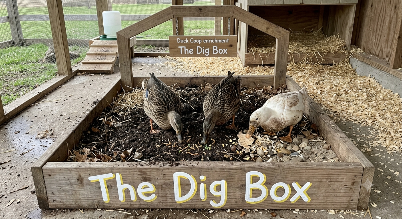 Dig Box for backyard ducks